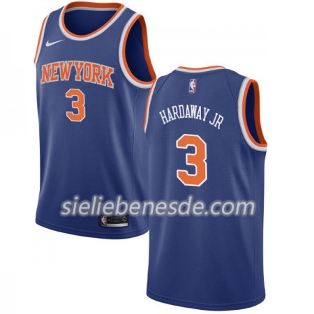 Herren NBA New York Knicks Trikot Tim Hardaway Jr 3 Nike 2017-18 Blau Swingman